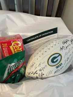 Basket #21 Signed Packer Football & Candy Image