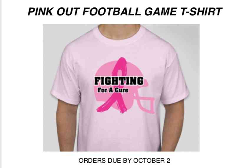 Support Greenfield High School - Football Pink Out Game T-Shirt